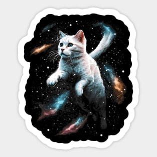 The Meow-tains of Mars: A Feline's Interstellar Odyssey Sticker
